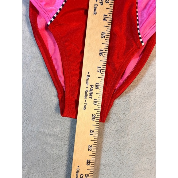 Dolfin Uglies Women's Size 28 Red Pink Diamondback One Piece Swimsuit New - Picture 7 of 10